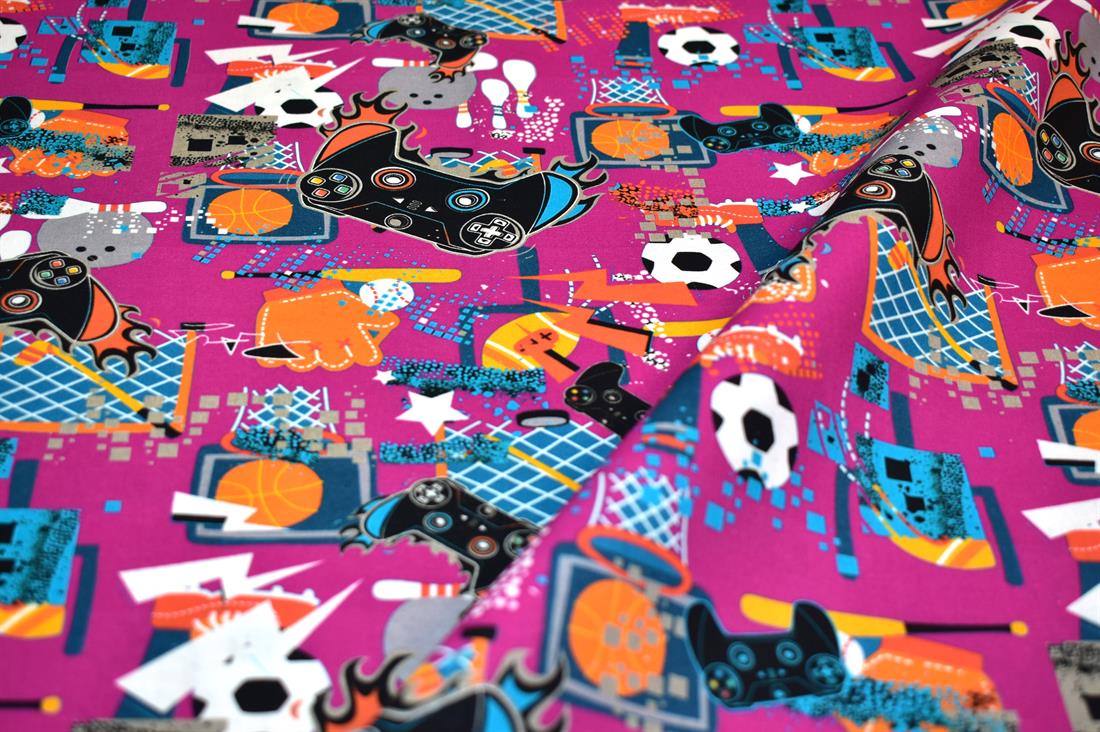 Cream Printed Crafty Cottons 100% Fabric