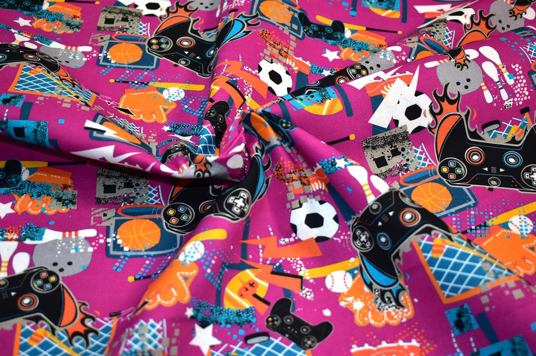 Cream Printed Crafty Cottons 100% Fabric