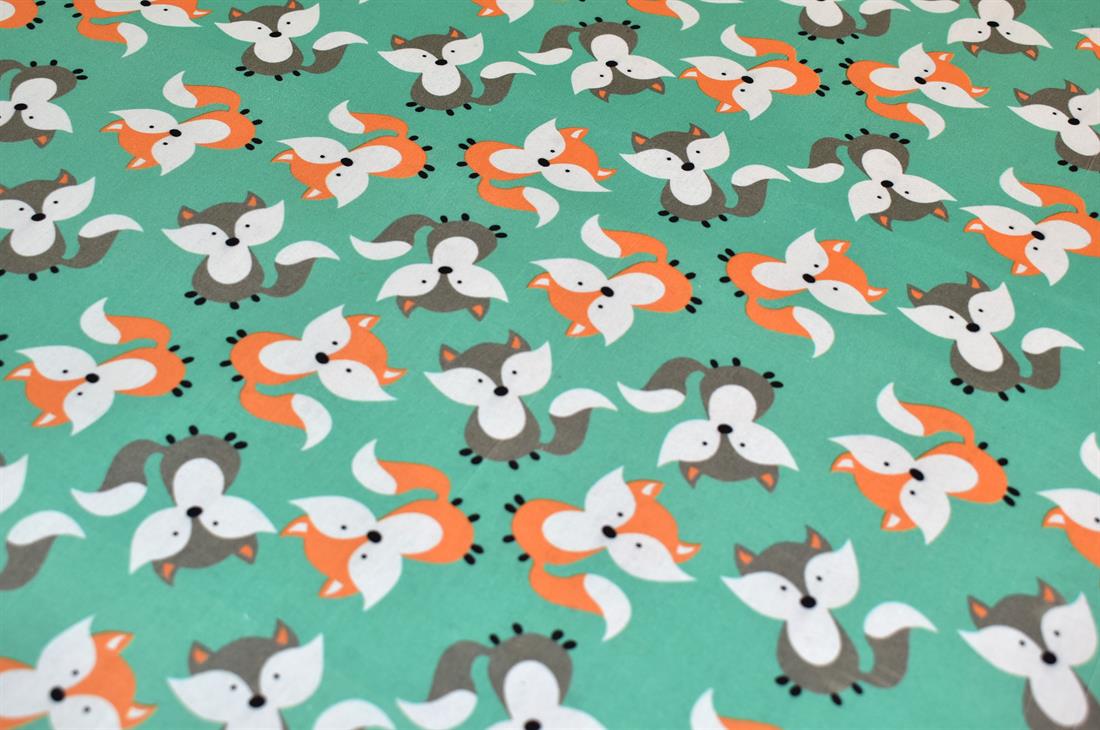 Green Printed Crafty Cottons 100% Fabric
