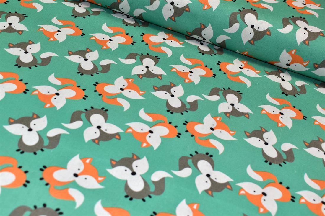 Green Printed Crafty Cottons 100% Fabric