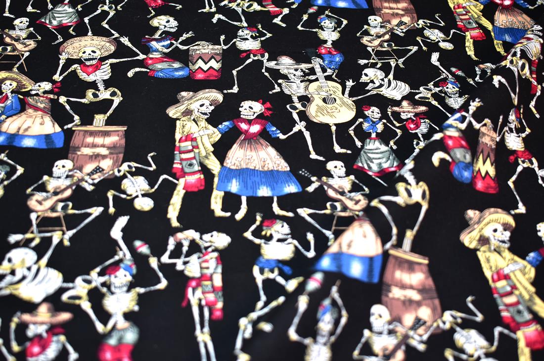 Black Printed Crafty Cottons 100% Cotton Fabric