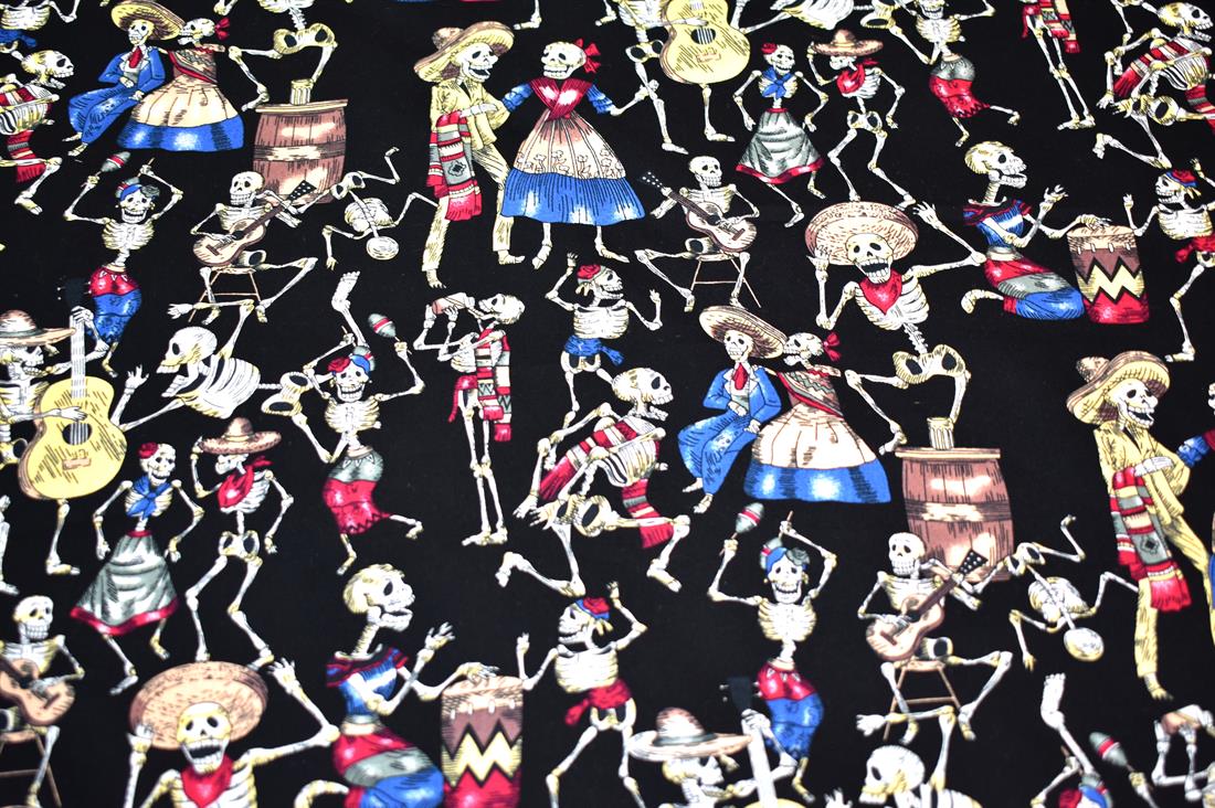 Black Printed Crafty Cottons 100% Cotton Fabric