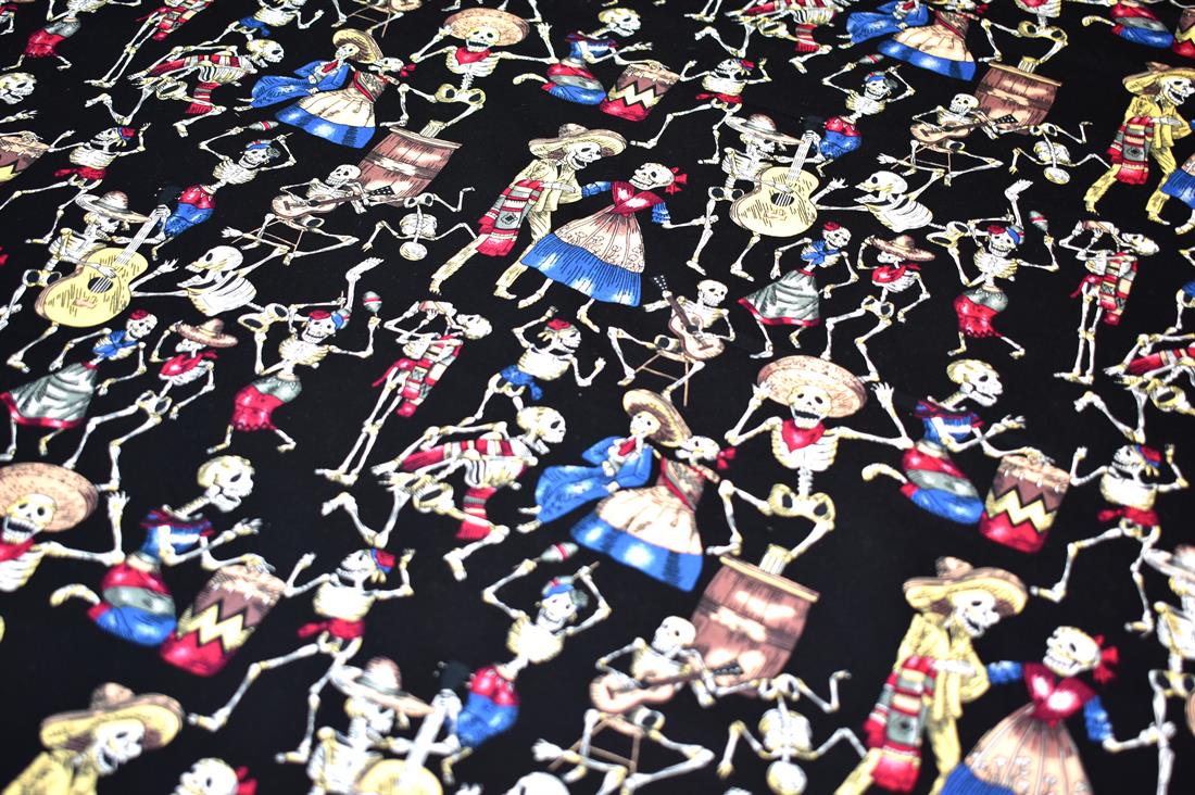 Black Printed Crafty Cottons 100% Cotton Fabric