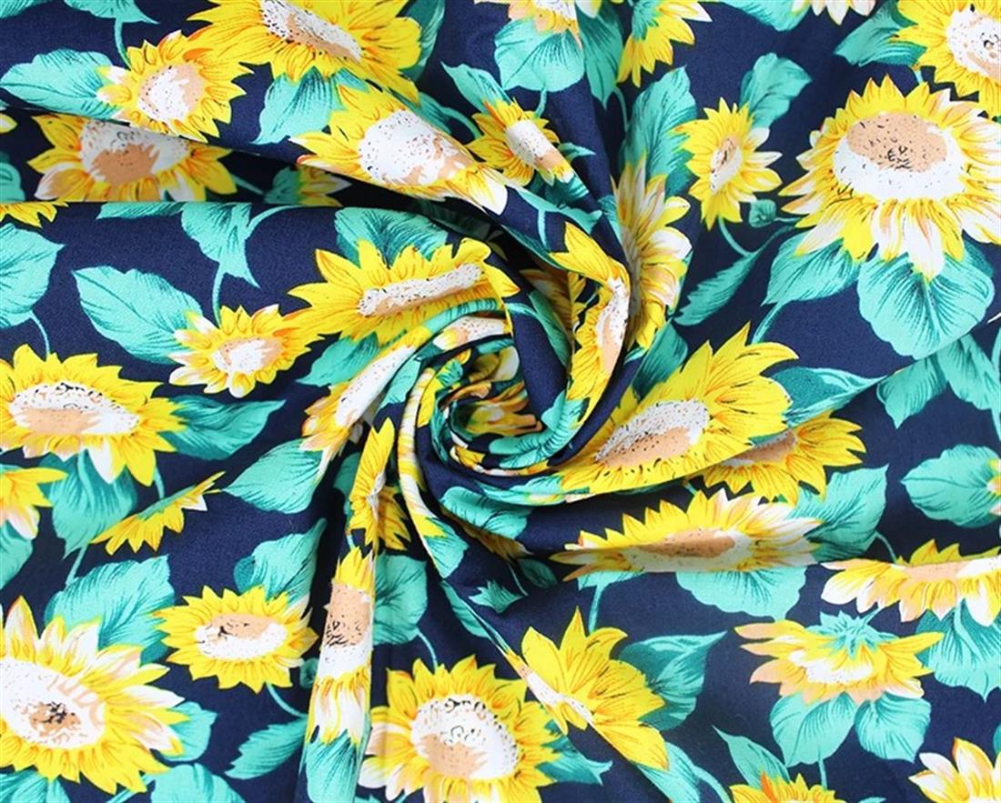Sunflowers Cotton Poplin