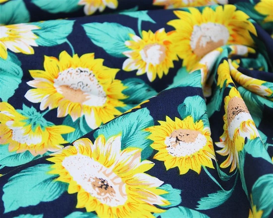 Sunflowers Cotton Poplin