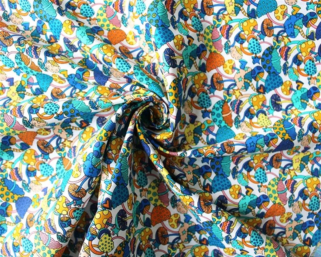 Cotton Poplin Mushrooms