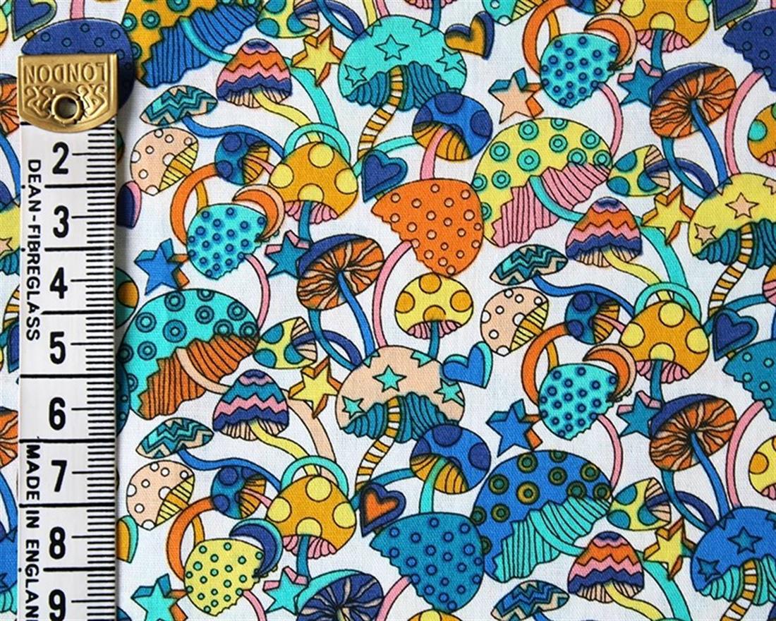 Cotton Poplin Mushrooms