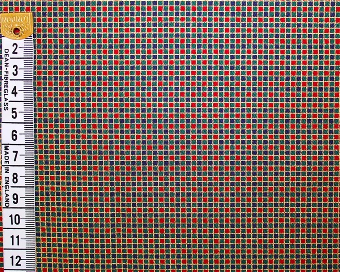 Printed Cotton Metallic Checked Poplin