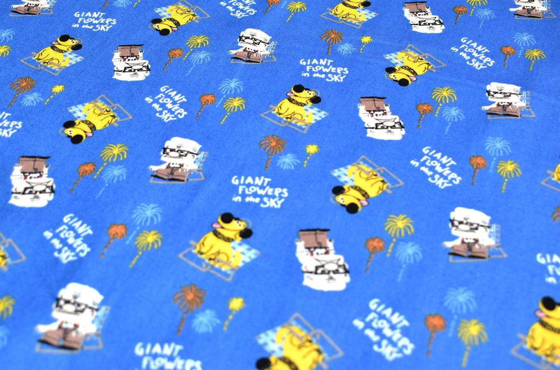 Blue Printed Crafty Cottons Digital 100% Fabric