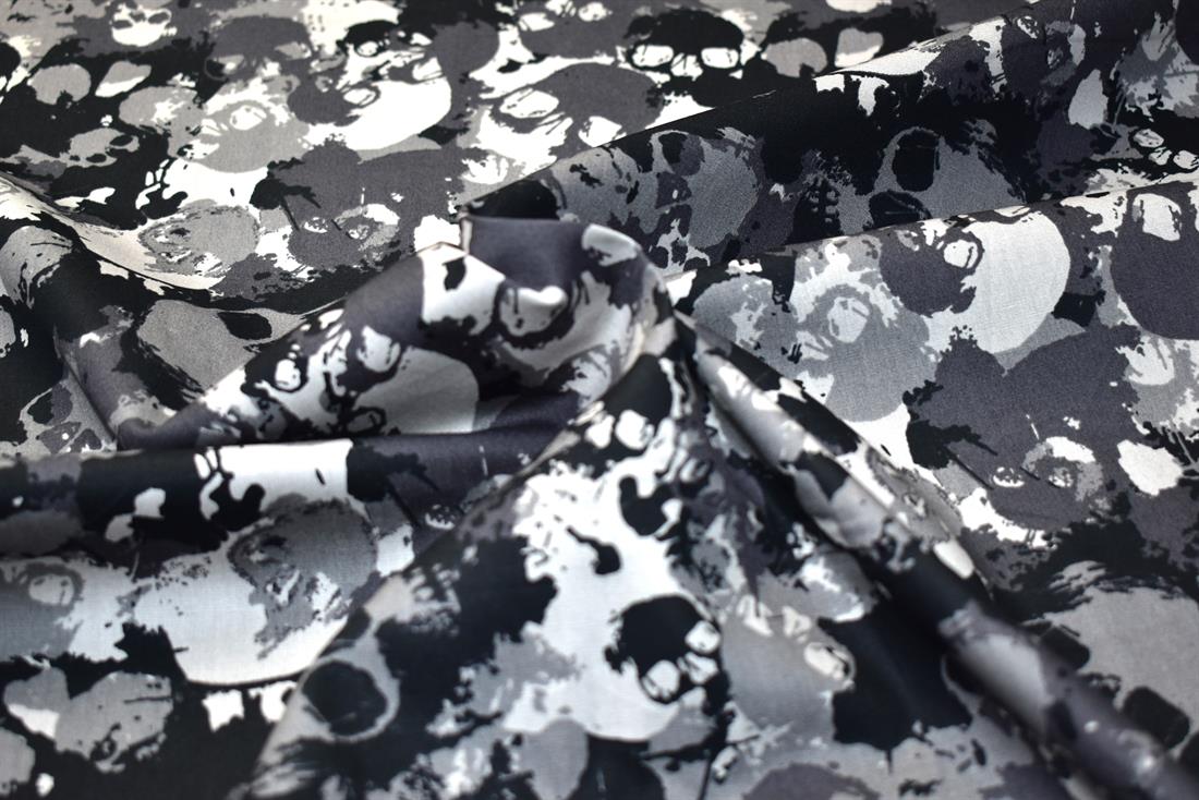 Skull Printed Crafty Cottons Poplin