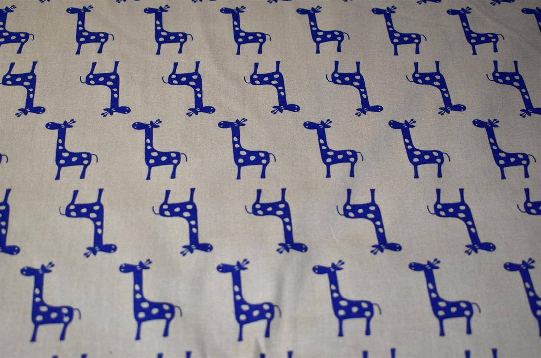 Beige Giraffe Printed Crafty Cottons Poplin