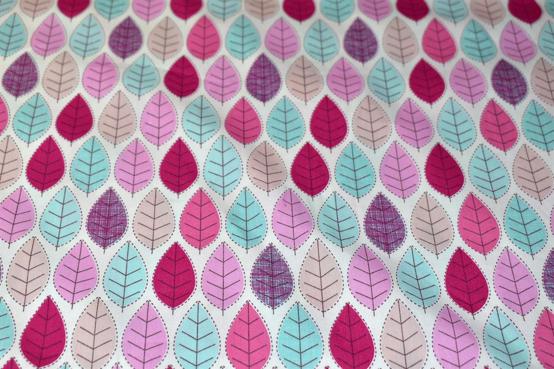 Summer Leaves Printed Crafty Cottons Poplin