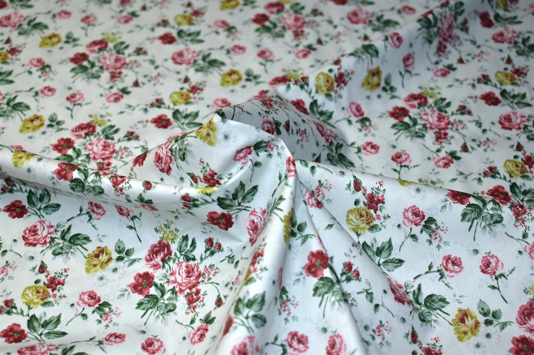 Mint Floral Printed Crafty Cottons Poplin