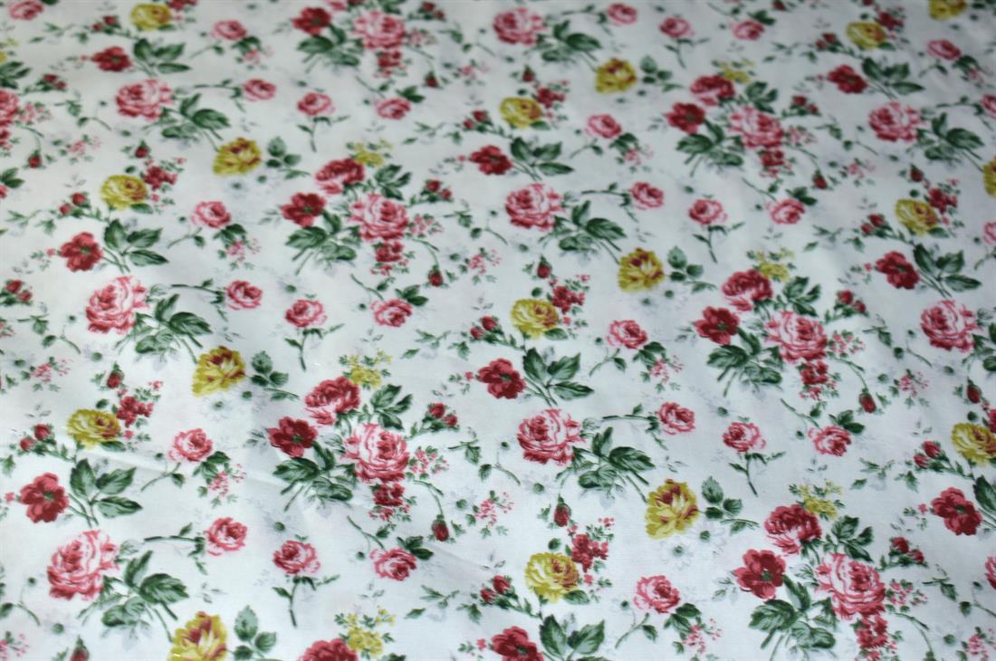 Mint Floral Printed Crafty Cottons Poplin