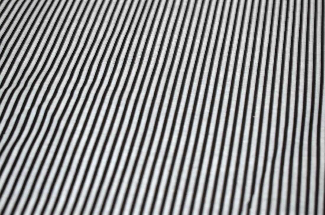 Black Printed Strips Cotton Poplin Fabric