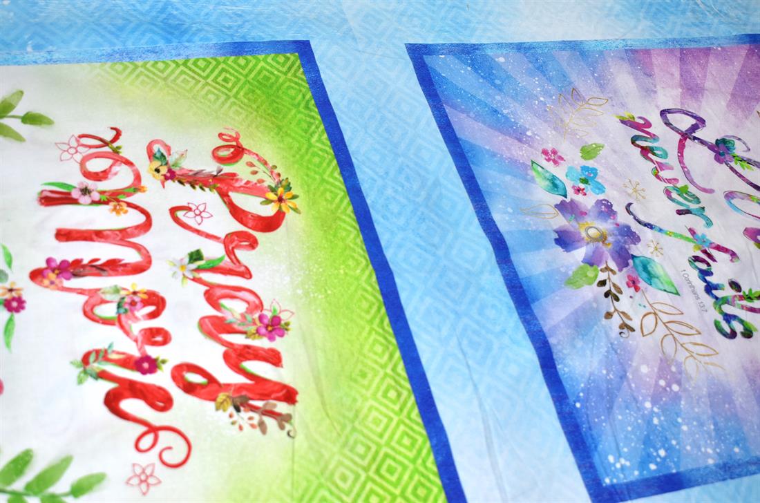 Blue Printed 100% Cotton Fabric