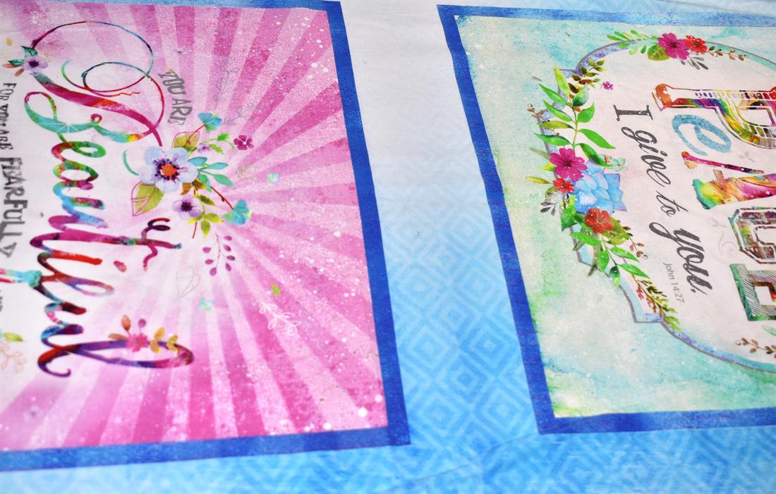 Blue Printed 100% Cotton Fabric