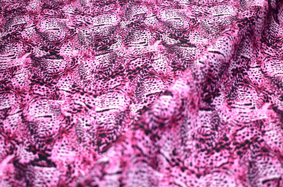 Cerise Animal Skin Printed Crafty Cottons Digital 100% Cotton Fabric