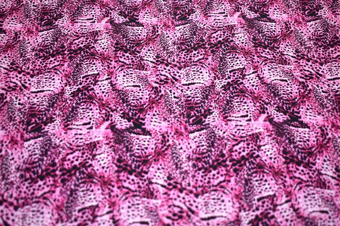 Cerise Animal Skin Printed Crafty Cottons Digital 100% Cotton Fabric