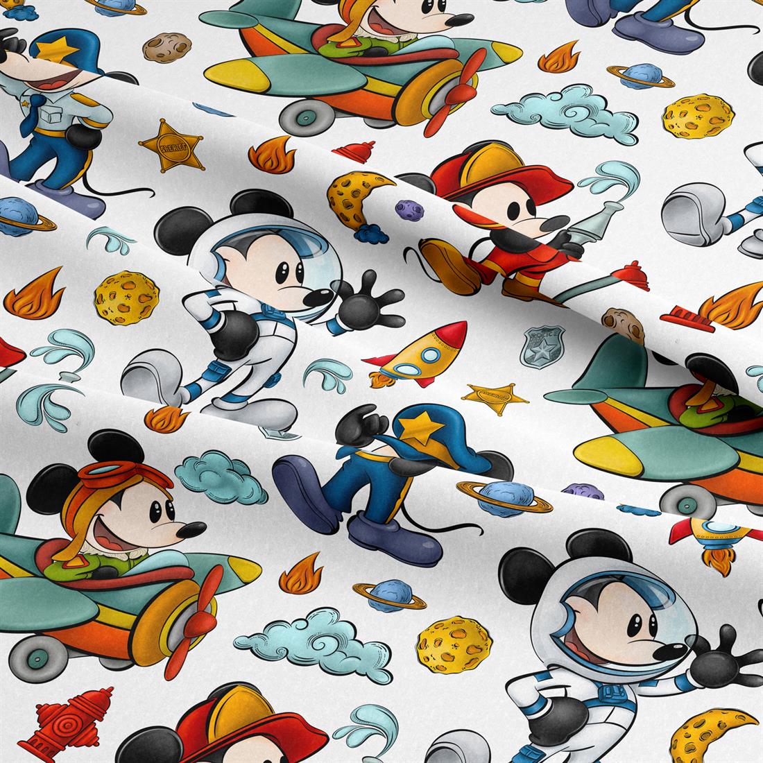 White Steamboat Willie Does It All Digitally Printed Crafty Cottons…