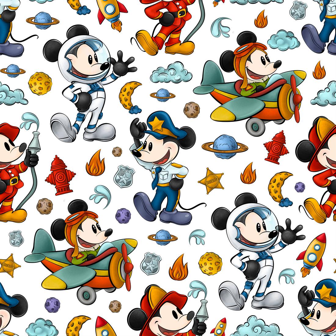White Steamboat Willie Does It All Digitally Printed Crafty Cottons…