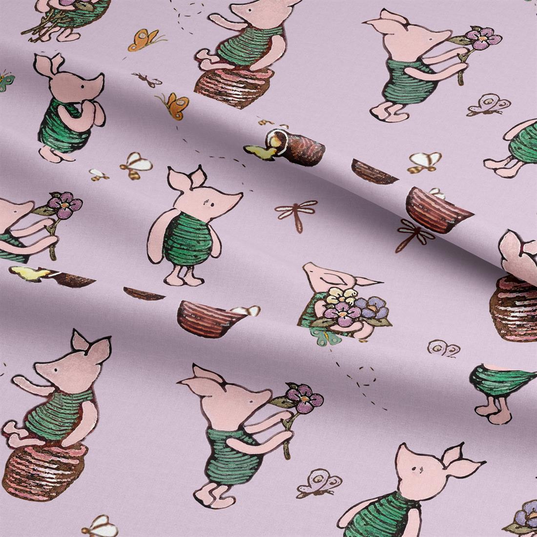 Dusty Winnie Characters Piglet Digitally Printed Crafty Cottons Onto…