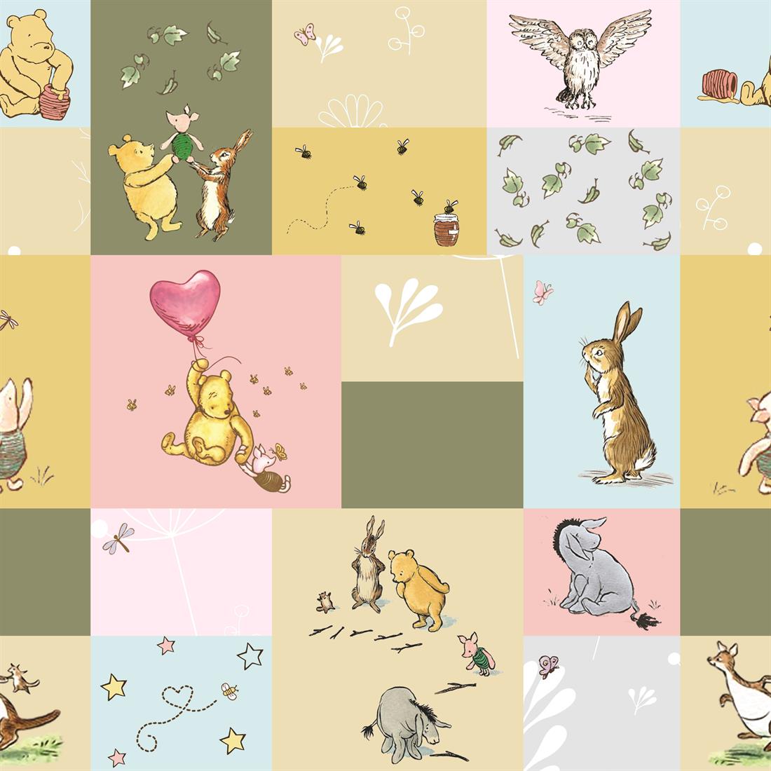Winnie The Pooh Patchwork Digitally Printed Crafty Cottons Onto a 200…
