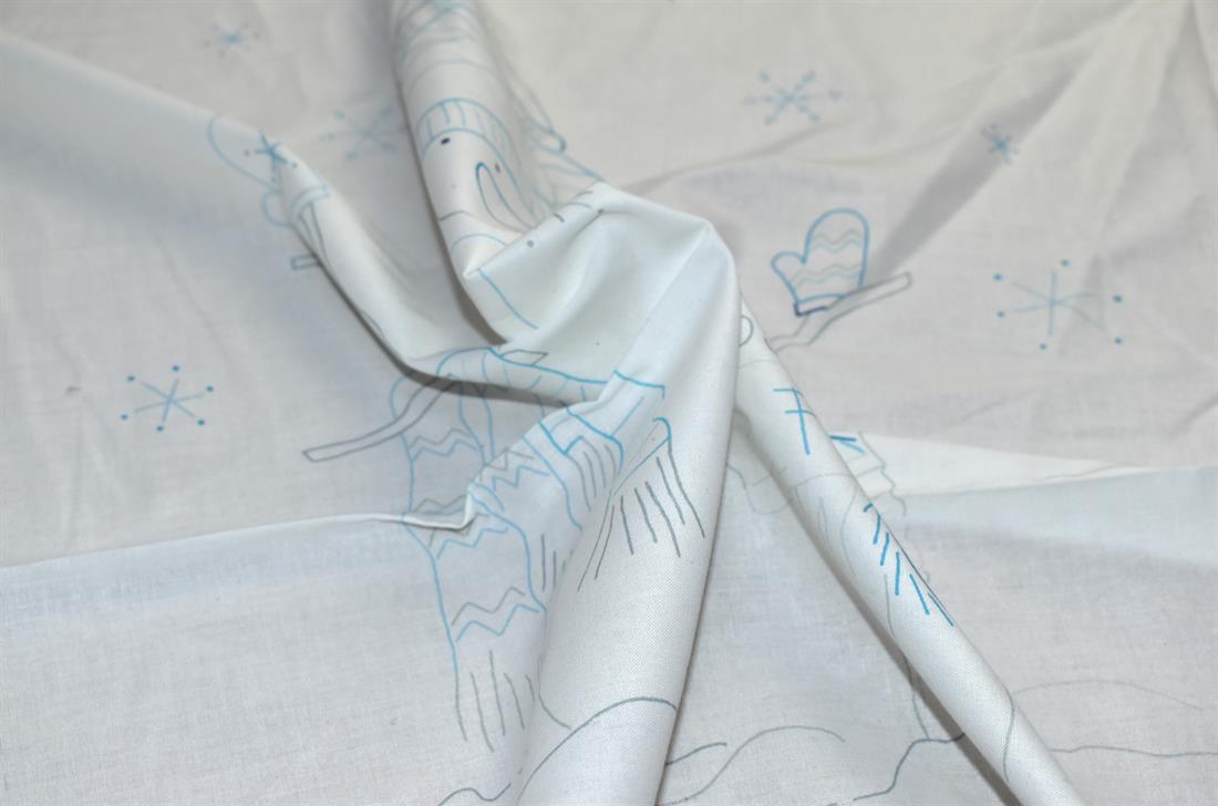 Ivory Printed Panel 100% Cotton Fabric