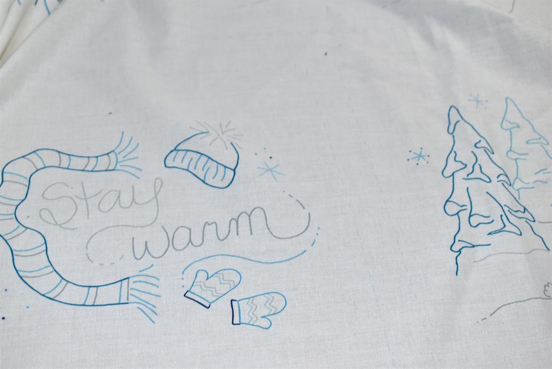 Ivory Printed Panel 100% Cotton Fabric