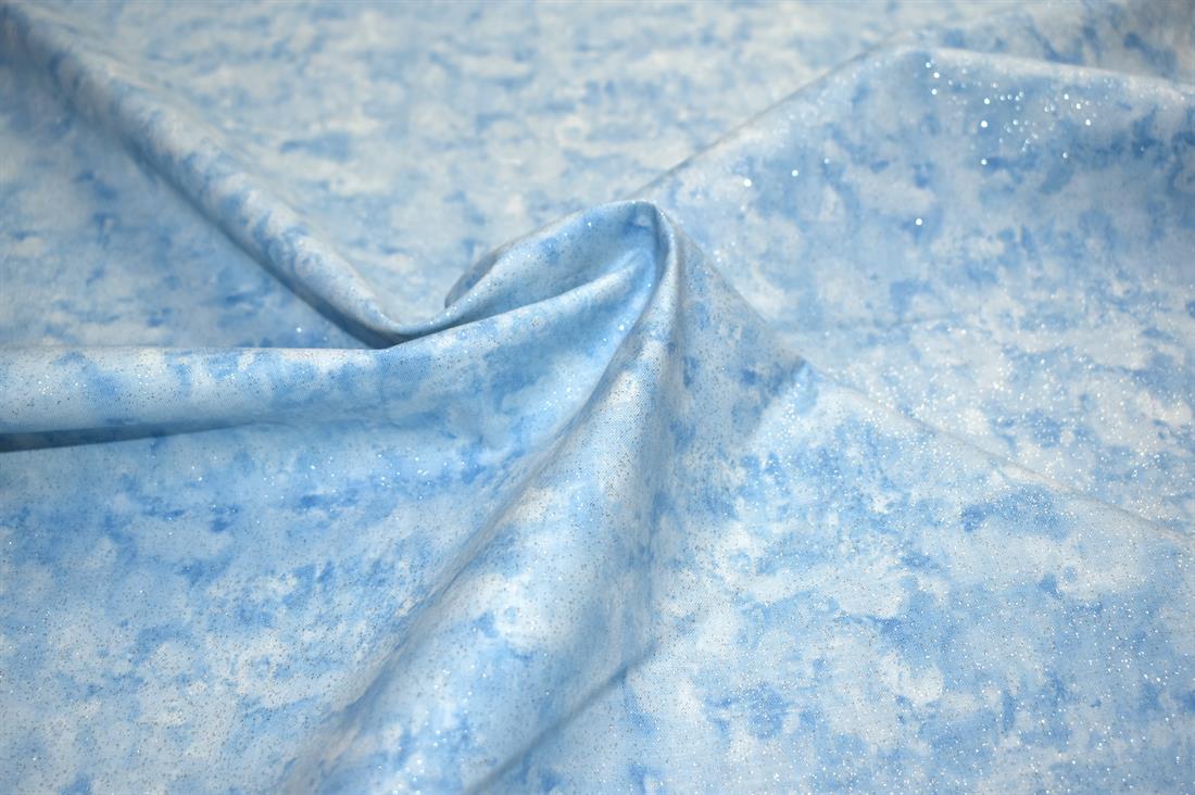Blue Printed 100% Cotton Fabric