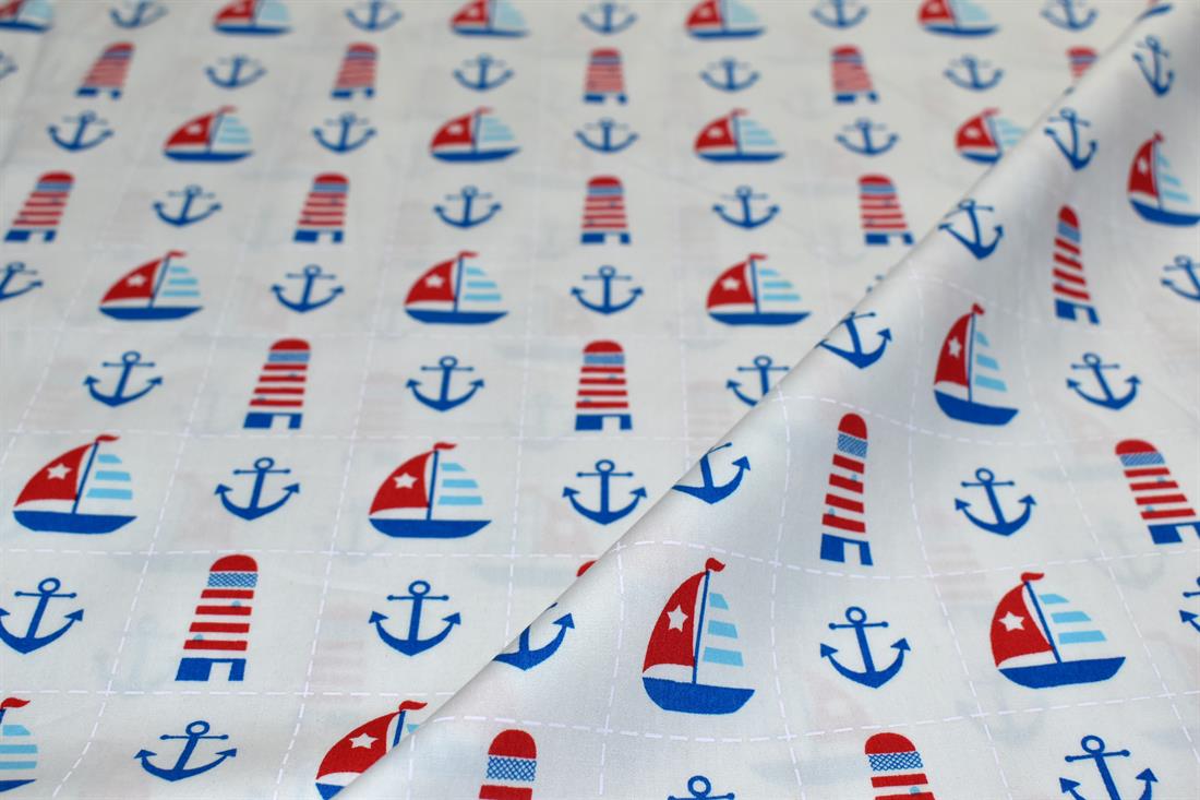 White Printed 100% Cotton Fabric