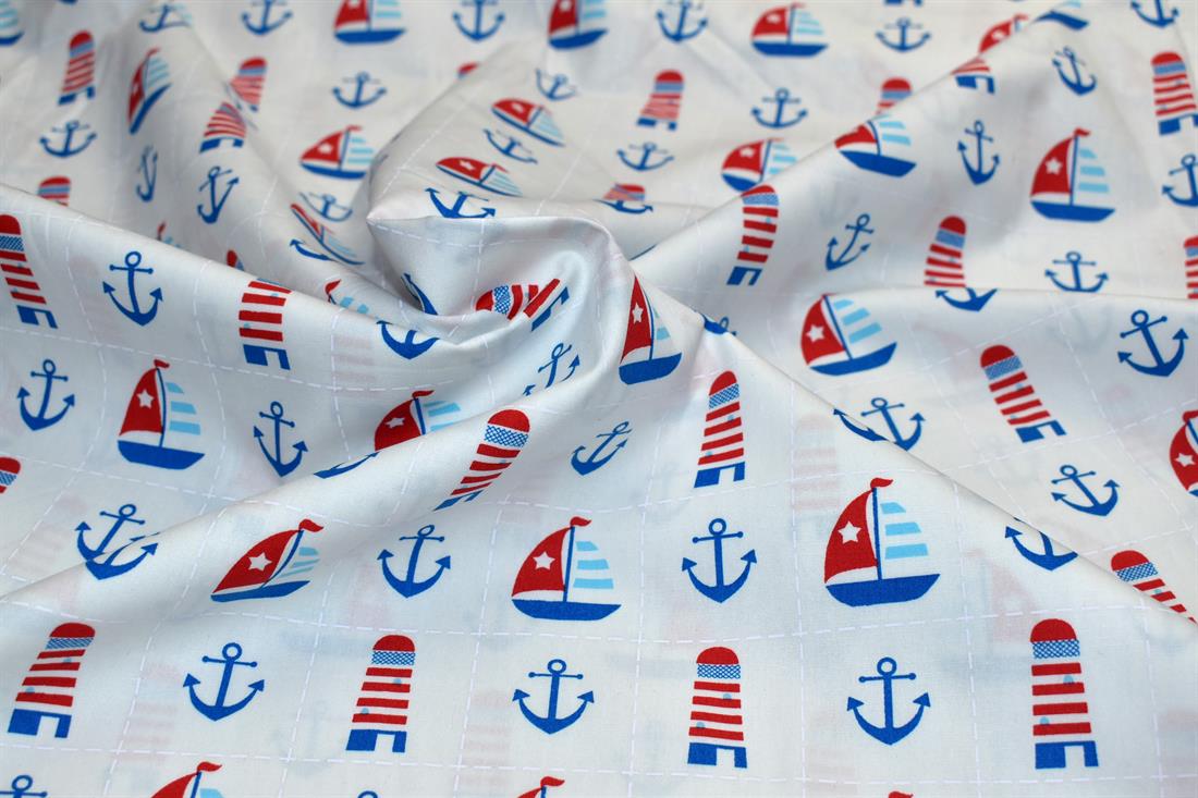 White Printed 100% Cotton Fabric