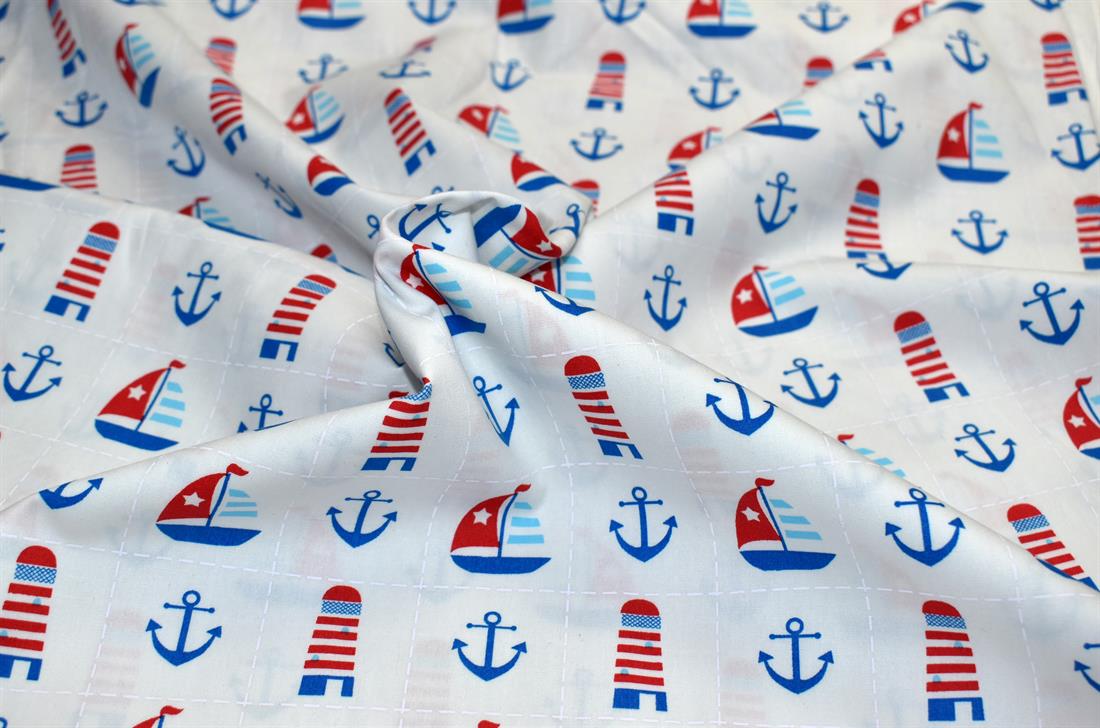 White Printed 100% Cotton Fabric