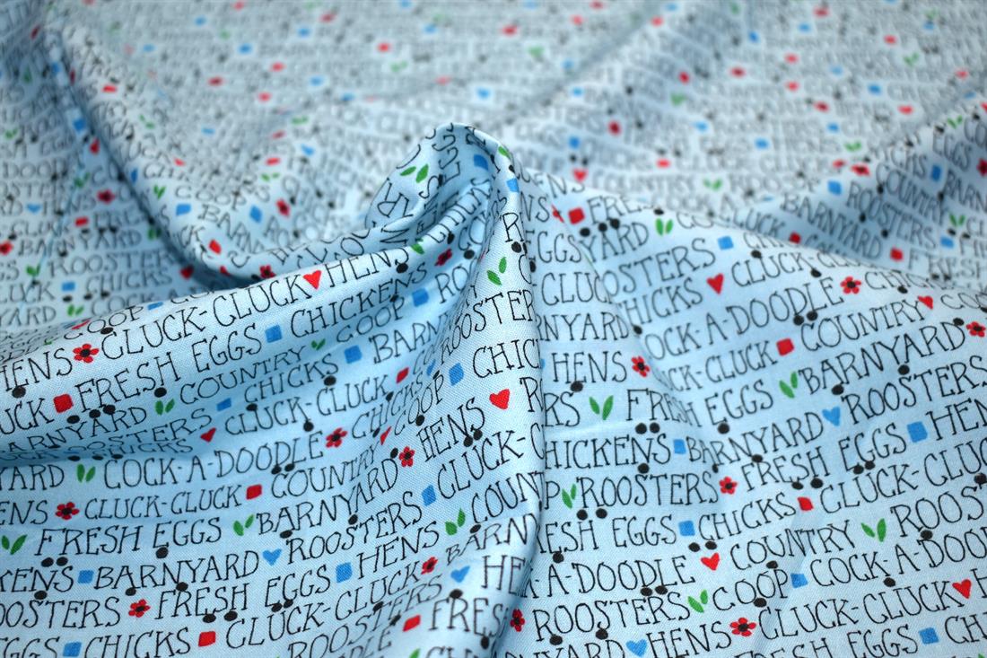 Blue Printed 100% Cotton Fabric