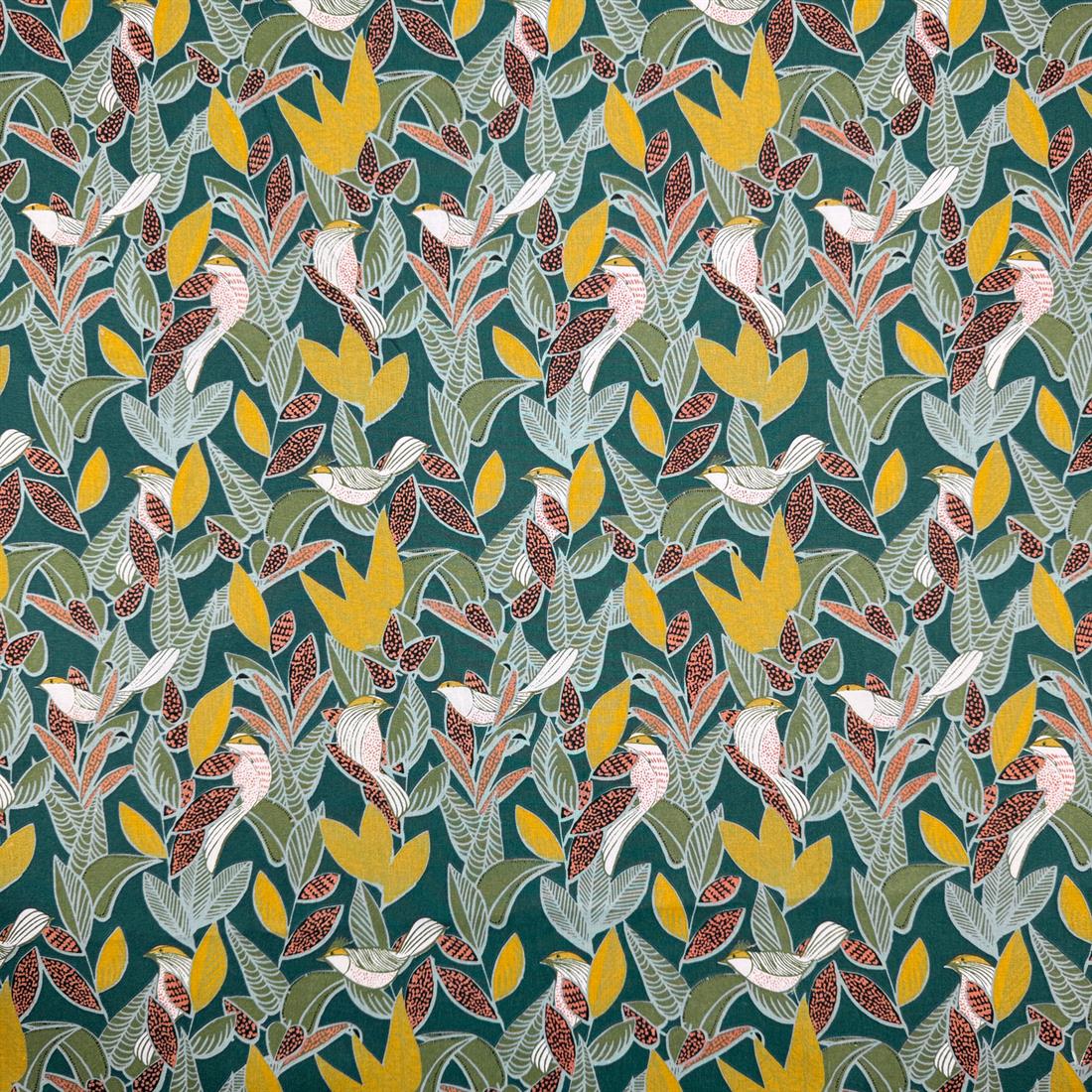 Green Baraci Printed 100% Cotton Fabric