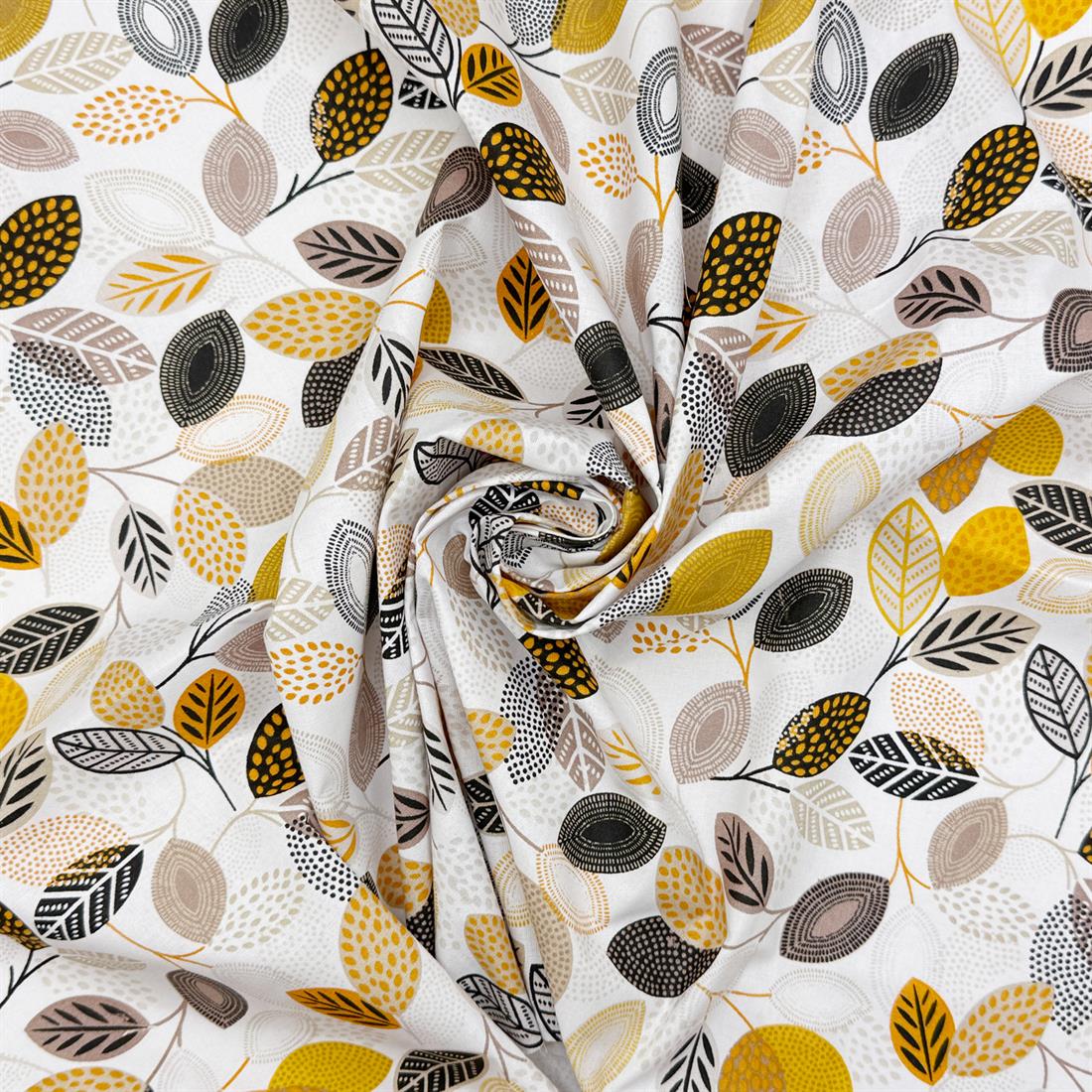 Cream Calavon Printed 100% Cotton Fabric