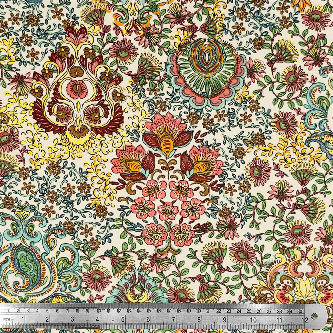 Brown Dorlay Printed 100% Cotton Fabric
