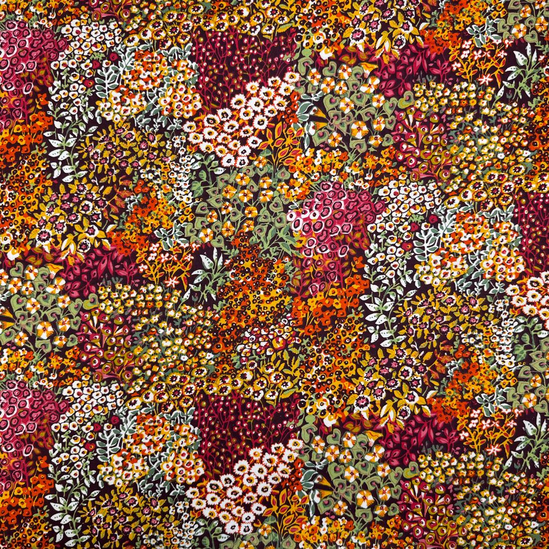 Black Gardon Printed 100% Cotton Fabric