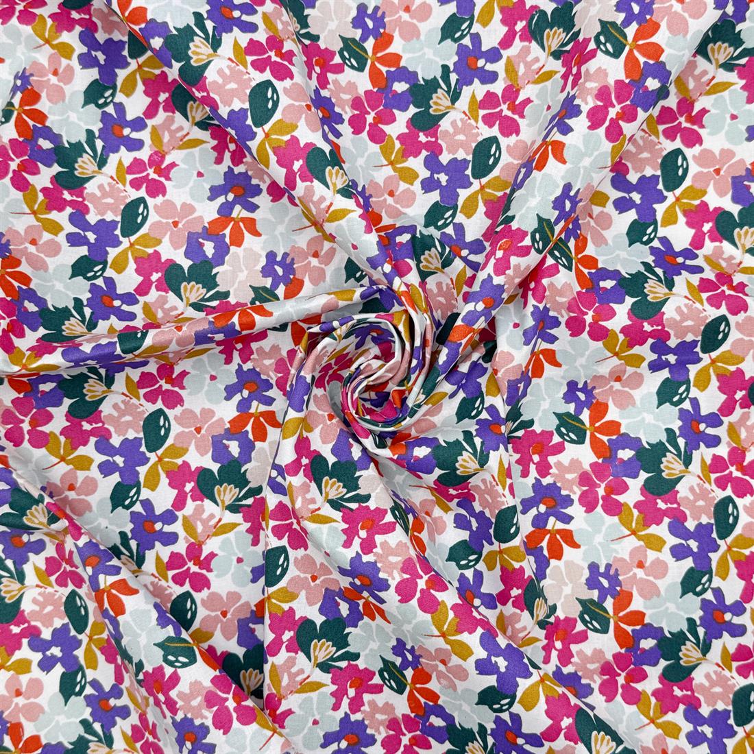 Pink Printed 100% Cotton Fabric