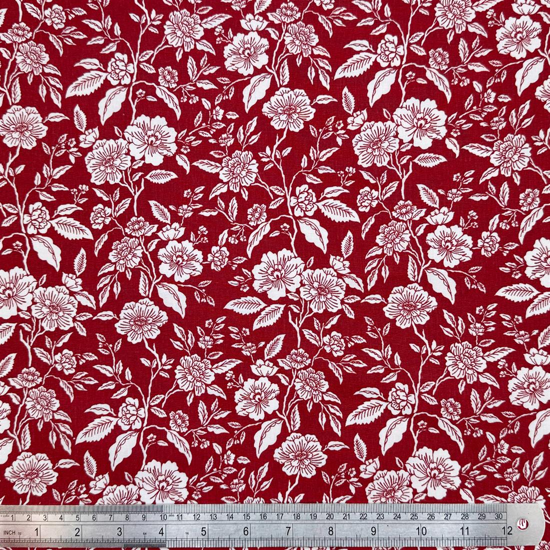 Red Kourou Printed 100% Cotton Fabric