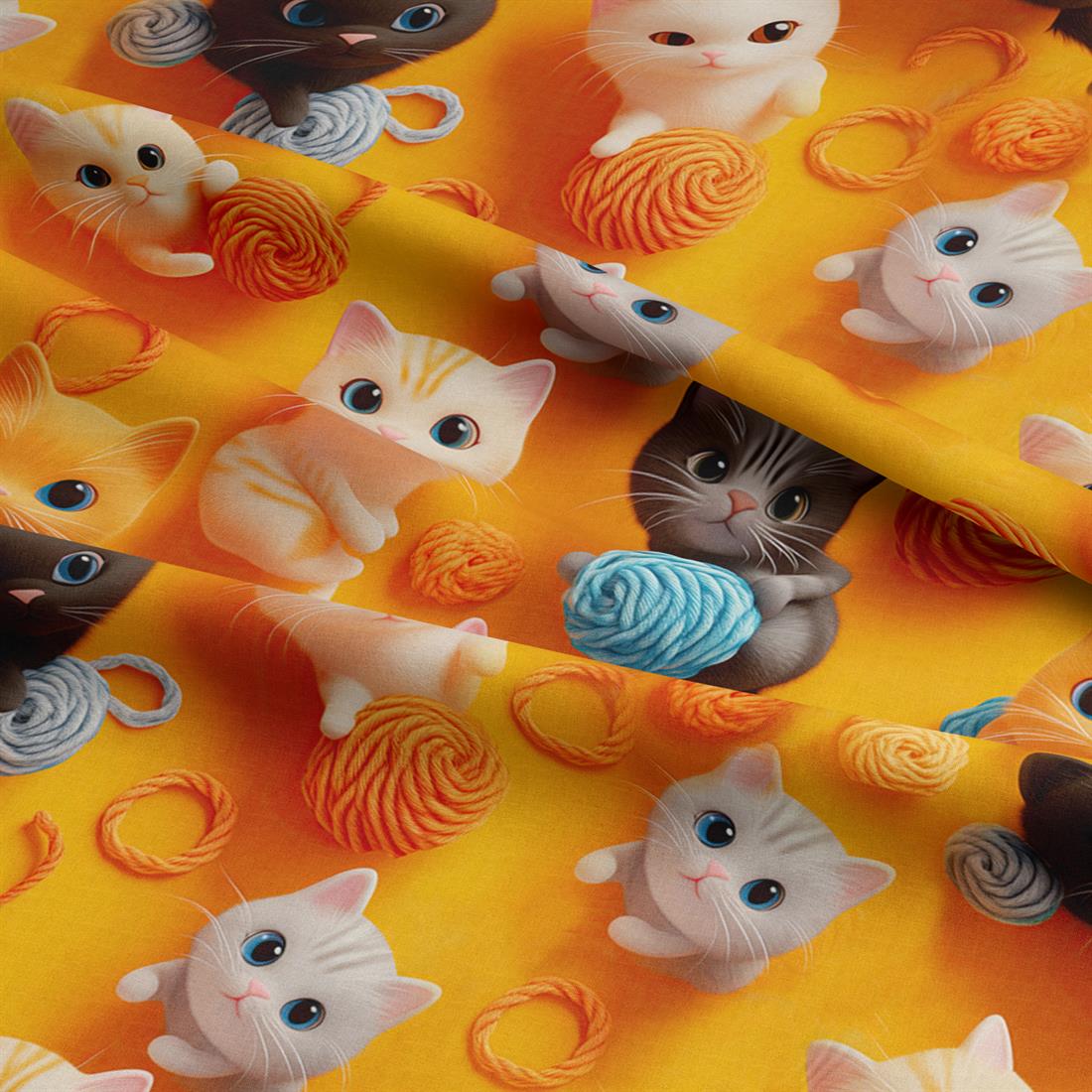 Orange Cats Crafty Cottons