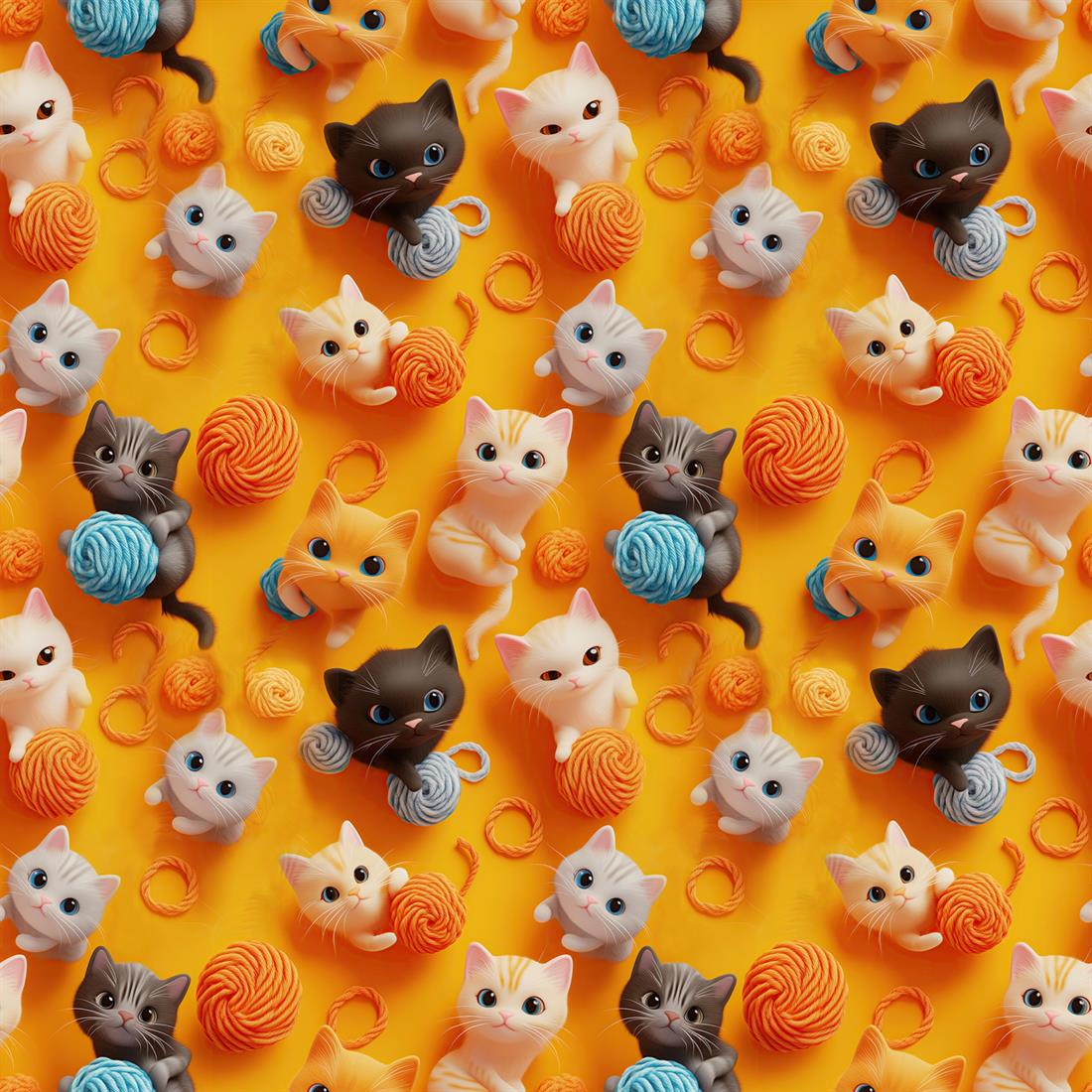 Orange Cats Crafty Cottons