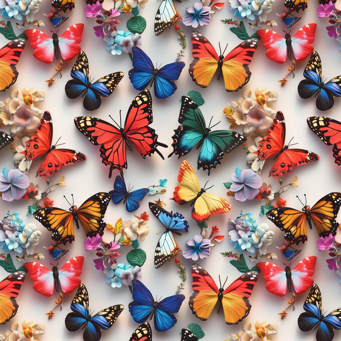 Ivory 3D Butterflies