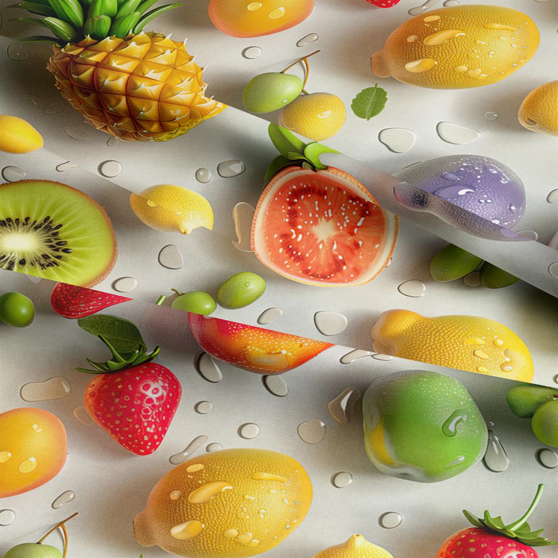 Ivory Fruits Crafty Cottons Fabric