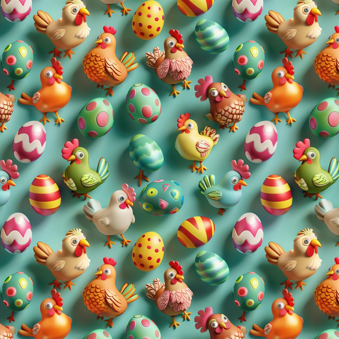 Sage Green Easter Crafty Cottons Fabric