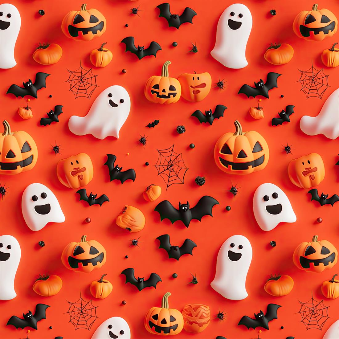 Orange Spookie Cutie Crafty Cotton Fabric