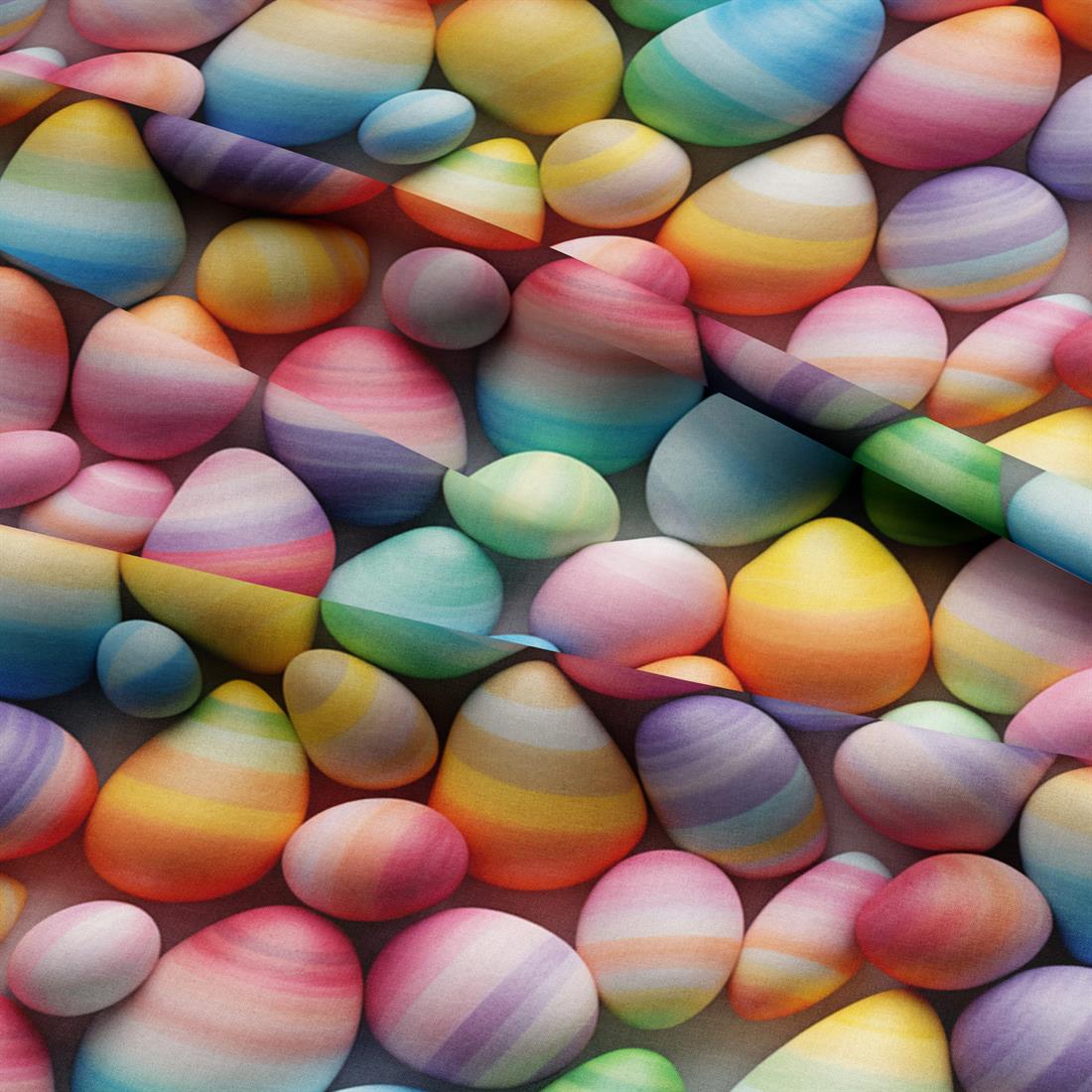 Pink Easter Eggs Crafty Cottons Fabric