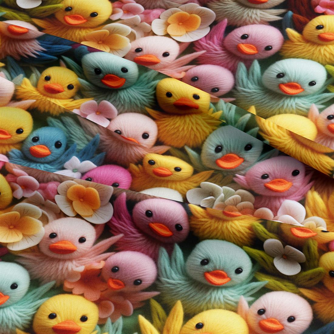 Pink Wool Chicks