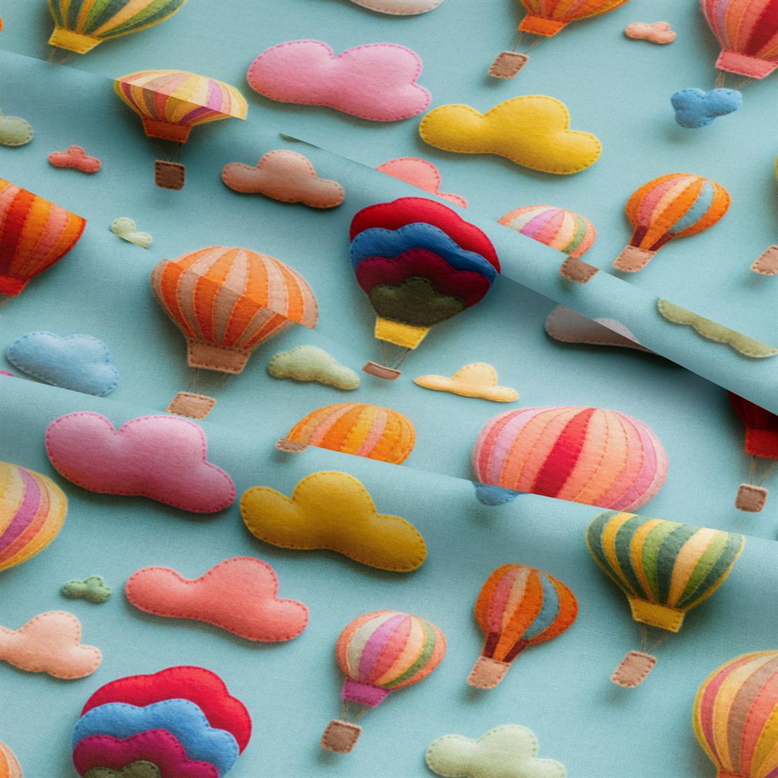 Blue Felt Air Balloon