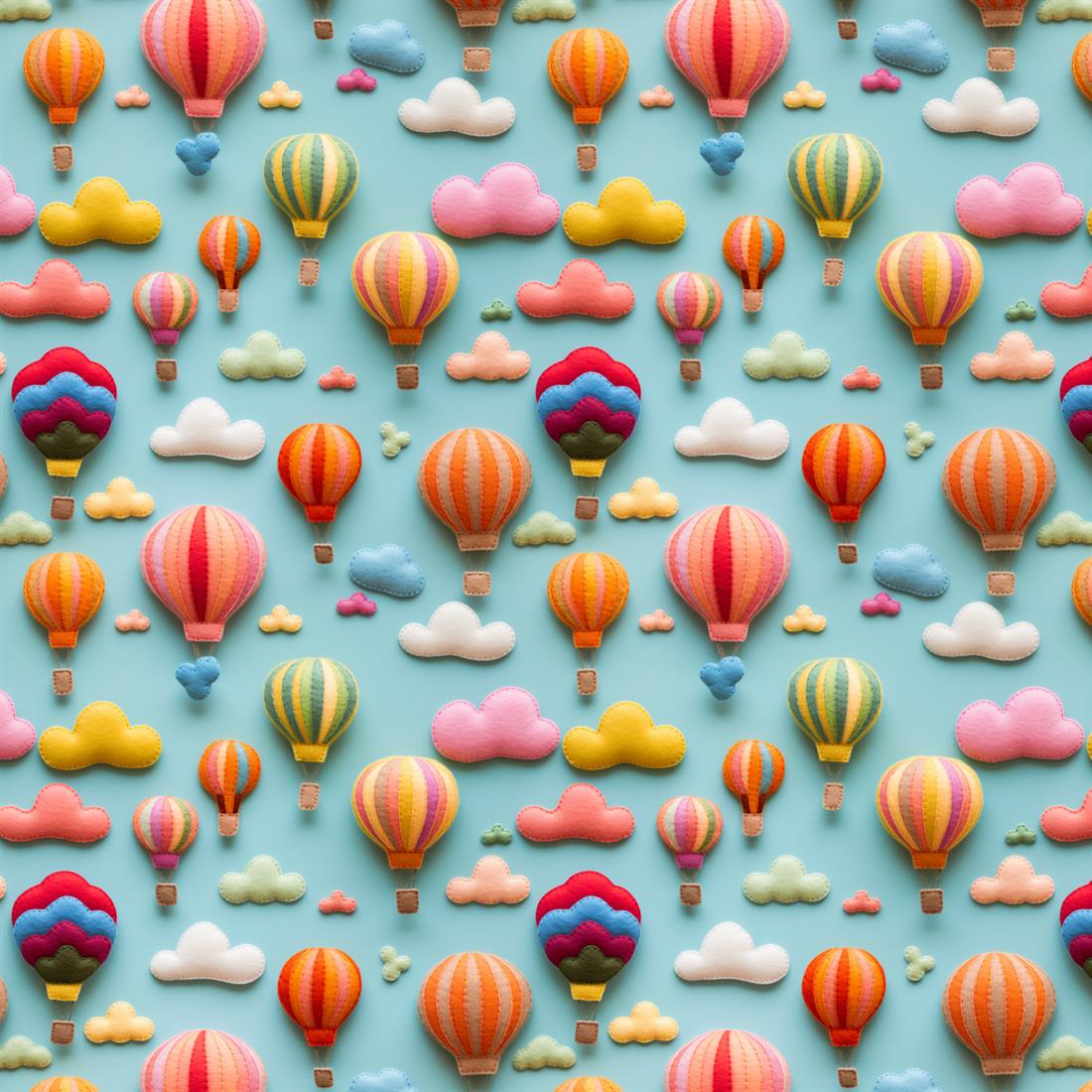 Blue Felt Air Balloon